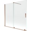 Mexen Velar, 2-krídlová posuvná vaňová zástena 170 x 150 cm, 8mm číre sklo, ružové zlato, 896-170-000-01-60
