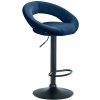 Barová stolička Olinda velvet, modrá
