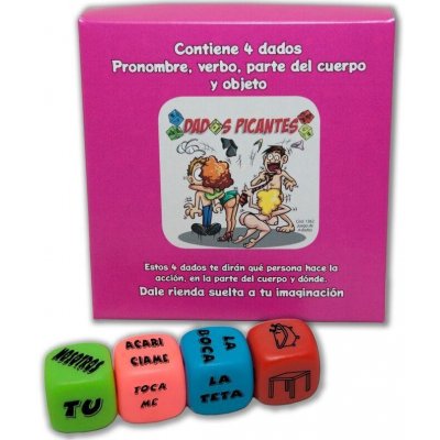 Diablo Picante 4 Dice Game Of Pronoun, Verb, Part Of The Body And Place