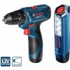 Aku vŕtací skrutkovač Bosch GSR 120 LI+GLI 12V-300/2x2,0Ah
