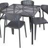 ROJAPLAST Set záhradného nábytku ZWMT-90 záhradný stôl 1 + 4 záhradné stoličky AIRE