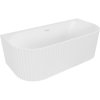 Mexen Sella voľne stojaca pri stene rebrovaná vaňa 170 x 80 cm, biela matná, biely prepad - 52711708001-20