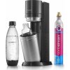 SodaStream DUO čierna / výrobník sódy / 1x plastová fľaša 1 L / 1x sklenená fľaša 1 L / 1x CO2 plyn (1016812411)