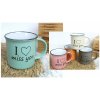 I Miss You - Hrnček porcelánový 220ml : imitácia smaltovaného hrnčeka