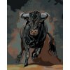ZUTY Maľovanie podľa čísel - ČIERNY BÝK Rámovanie: vypnuté plátno na rám, Rozmer: 40x50 cm