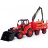 Traktor s prívesom a radlicou veľký , 8PL0483