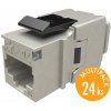 MULTIPACK 24 ks - rychlozařezávací keystone Solarix CAT6 STP SXKJ-6-STP-BK-NA