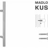 FT - MADLO kód K00 Ø 30 mm ST ks Rozteč madla: 210 mm, Dĺžka: 300 mm, Rozmer profilu madla: Ø 30 mm NEM - nerez matná (F60)