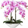 Orchidea ružová v miske, 53cm (Umelá kvetina)