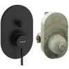 Hansgrohe Zesis S - Batéria pod omietku, na 2 spotrebiče, s telesom, matná čierna 74418670