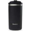 Qwetch - Nerezový termo hrnček - 350ml - čierny