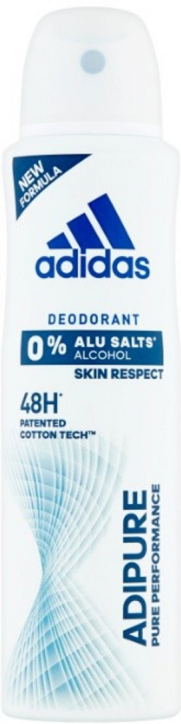 Adidas Adipure Men deospray 24h bez hliníkových solí 150 ml od 3,19 € -  Heureka.sk