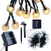 Solárny záhradný svetelný reťaz 10 m, 100 LED, teplá biela