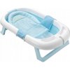 Skladacia vaňa pre dieťa a bábätko s sieťkou, bezpečná, modrá