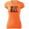 Volleyball nápis - Dámske Fantasy športové (dresovina) - XS ( Neon mandarine )