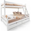 Wilsondo Poschodová posteľ s úložným priestorom Petra 6 200x120x90 - biela