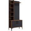 Vešiak s botníkom a policami Viyana Walnut and Anthracite
