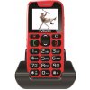 EVOLVEO EasyPhone, mobilný telefón pre seniorov s nabíjacím stojanom (červený) EP-500-RED