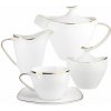 MARIAPAULA Moderna Gold Štvorec 15 el. biely - porcelánová kávová súprava pre 6 osôb