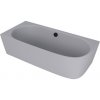 Voľne stojaca vaňa Polysan Sussi 160x70 cm liaty mramor ľavá šedá matná šedá matná 90191L.31