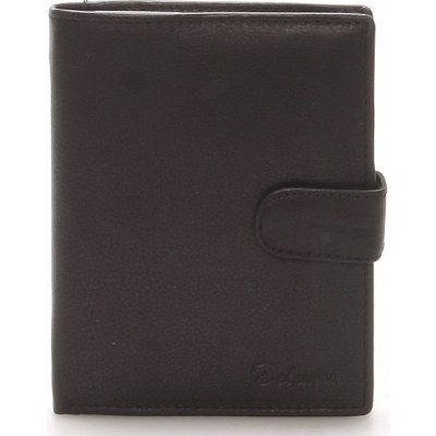Delami pánska kožená peňaženka 8703 čierna čierna