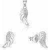 Beneto Strieborná súprava šperkov anjelské krídla AGSET64 / 1L (prívesok, náušnice)