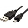 USB kábel (2.0), USB A samec - 8-pin samec, 25947, 1.8m, čierny, PANASONIC