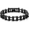 Náramok z chirurgickej ocele Moto Chain Čierny - tloušťka 14 mm / 21,5 cm