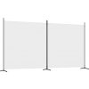 vidaXL 2-panelový paraván biely 348 x 180 cm látkový