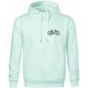 Obrázok kolesa na prsníku horský bicykel - Oversized mikina pánska Moon - kratšia + širšia - S ( Frost )