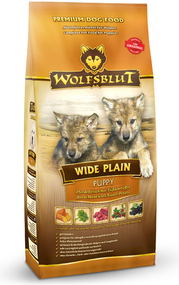 Wolfsblut Wide Plain Puppy 12,5 kg kôň s batátmi