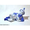 Cibulák trpaslík ležiaci s knihou Ferdinand 26 cm cibuľový porcelán originálny cibulák Dubí