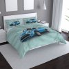 Sablio Obliečky Mini sedan Zelené pozadie - 140x220 / 90x70