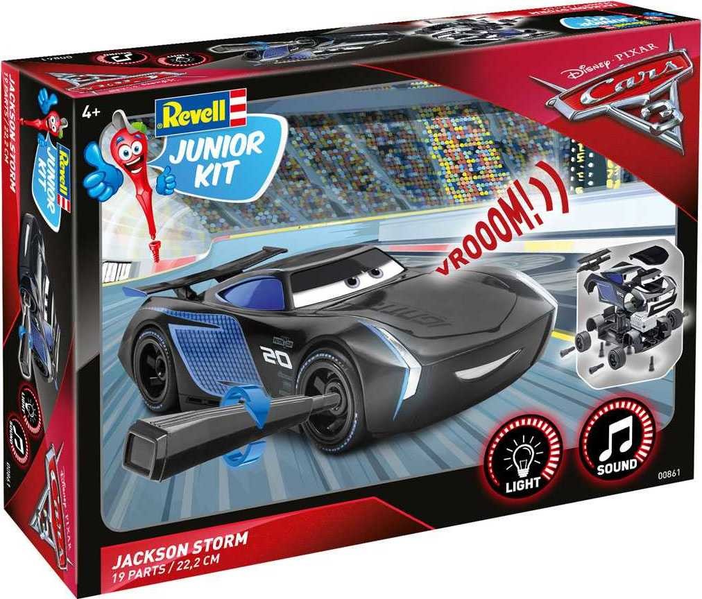 Revell Junior Kit auto 00861 Cars 3 Jackson Hrom světelné a zvukové efekty 1:20