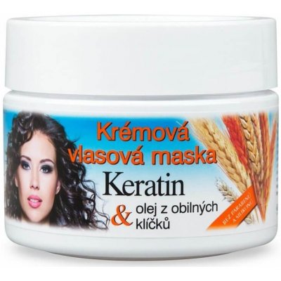 Bione Cosmetics - Krémová vlasová maska Keratin + Olej z obilných klíčkov 260ml