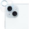 AppleKing tvrdené sklo s kovovými rámčekmi na ochranu šošoviek fotoaparátu na iPhone 15 / 15 Plus - modré - možnosť vrátiť tovar ZADARMO do 30tich dní