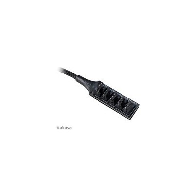 AKASA kabel FLEXA FP5H redukce pro ventilátory, 1x 4pin PWM na 5x 4pin PWM, 30cm