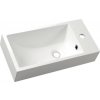 Sapho Small - Umývadlo Ariana 50x25 cm, s prepadom, otvor na batériu vpravo, biela SM016