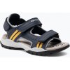 Juniorské sandále Geox Borealis ocean blue/gold