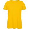 B&C INSPIRE T / Dámske tričko Medium Fit z bio bavlny - gold XS