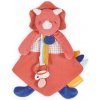 Doudou et Compagnie Paris Doudou hračka s úchytom na cumlík dinosaurus ružový 23 cm