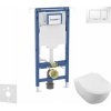 Geberit Duofix Set predstenovej inštalácie, klozetu a dosky Villeroy Boch, tlačidla Sigma20, DirectFlush, SoftClose, CeramicPlus, biela/lesklý chróm SANI11CK3116
