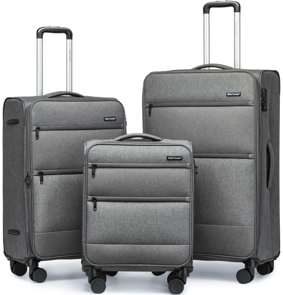 KONO British Traveller set sivá 40L 75L 117L