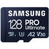 Samsung PRO Ultimate/ micro SDXC/ 128GB/ UHS-I U3 / Class 10/ + Adaptér/ Modrá MB-MY128SB/WW