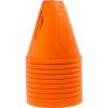 OXELO Sada 10 kužeľov na slalom na kolieskových korčuliach oranžová UNI