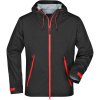 James & Nicholson Bunda JN 1098, 3-vrstvá, softshellová, pánská COT021098l4505-iron grey/g 2XL Šedá iron/zelená