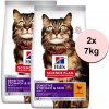 Hill's Science Plan Sensitive Stomach & Skin pre dospelé mačky s kuracím 2 x 7 kg