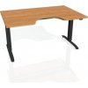 Hobis Pracovný stôl Motion Ergo, ZO, 2S, 180x70,5-120,5x90 cm, jelša/čierna