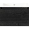 Kúpeľňový nábytkový set Sanox Frozen farba čela black oak ŠxVxH 61 x 42 x 46 cm s keramickým umývadlom bez otvoru na kohút