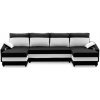 Signal Rozkladacia rohová sedacia súprava SPARTAN model 2 Čierna/biela
